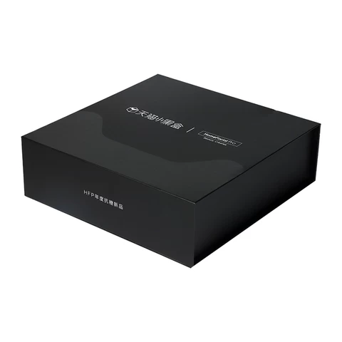 Luxury large Custom Matt Paper Cardboard black Packaging boxes Magnetic customized Gift Box