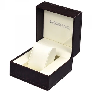 Luxury Watch Box Leather custom logo watch case Cardboard Gift Box with Sponge Insert