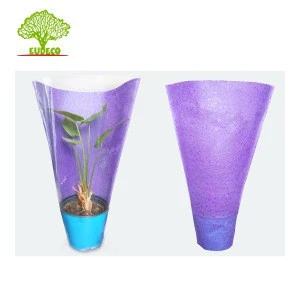 Luxury Waterproof 3D Flower Bag Artificial Flowers Box Biodegradable Flower Sleeve Factory Supplier