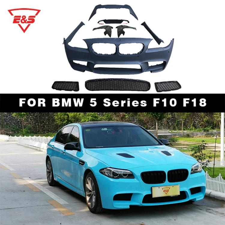 M5 Style PP Material Body kit For BMW 5 Series F10 F18 2012-Front Bumper Lip Rear Bumper fender side skits