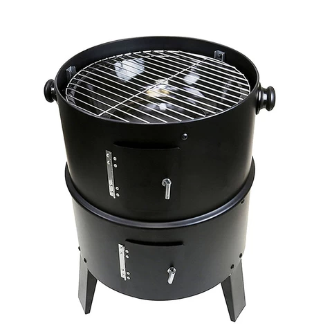 Made In China Competitive Price Heavy Duty Black 3 In 1 Smoker Outdoor Charcoal Bbq Gril