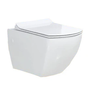 Made in China factory supply round bathroom rimle wc public wall hung toilet