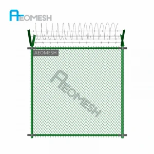 Made in Guangzhou Professional Factory Razor wire and Barbed wire V-top Chain link fence