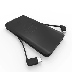 Manufacturer Wireless Charger Power Banks with 3 own Cables