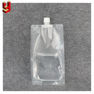 Manufacturers custom transparent juice stand up pouch bags