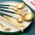 Import Matte gold  Handle  Stainless Steel flatware Sets  Including Forks Spoons Knives, Camping Silverware Travel Utensils from China