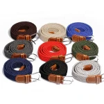 Mens Women Unisex Elastic, Fabric Braided Stretch Woven Jeans Polyester Belts/