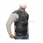 Men's Bullet Proof Style Motorcycle Biker Leather Vest