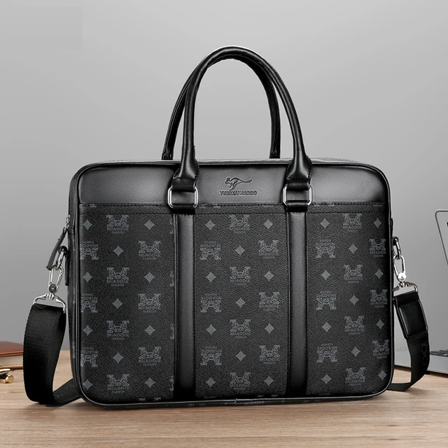 Men&#x27;s portable business bag casual trend shoulder bag briefcase printing men&#x27;s bag large capacity business briefcase