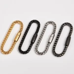Men's Titanium Steel Retro Bracelet Hot Popular European and American Creative Trendy Stainless Steel Trendsetter accessories
