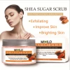 MIMLO Professional Exfoliating Brightening whitening organic natural bleaching Face Body Scrub Vegan Shea Sugar Scrub