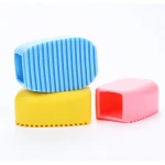Mini silicone scrub brush for collar