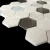 Import Mix Colors 4.8cm*4.8cm Bianco Carrara Marble and Glass Mixed Hexagon Mosaic from China