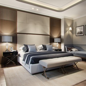 Modern Chinese Inn Custom Hotel bedroom furniture bed set