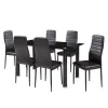modern design High quality low price dining room furniture metal chrome dining chair and table tempered glass dinning table set