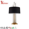 Modern hotel luxury fancy decorate metal base black cover bed side lamp decorate bedside lamp glass LED table lamp