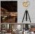 Import modern standing tripod wooden material floor lamp with edison bulb YF818 from China