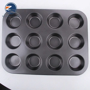 Morezhome baking metal stainless steel non stick 12 cup round large muffin pan
