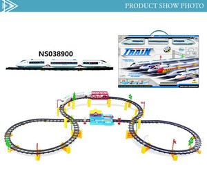 Most selling kids cheap plastic slot track racer toy with car