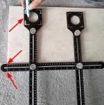 Multi Angle Measuring Ruler Universal Ruler Ultimate Template Tool Aluminum Alloy Multi Function Ruler