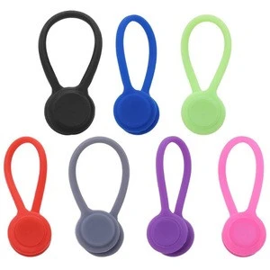 Multi-Color Flower Twist Ties Bundling Organizing Silicone Magnetic Cord Winder Wrap Telephone Cable Fixing Clips