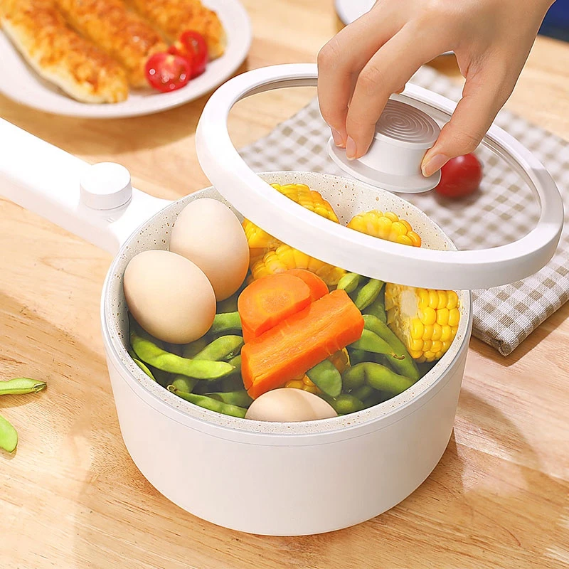 Multi-Function kitchen cookware frying pan  food heating  Hot Pot electric noodle cooking pot with long handle