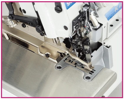 Multi-functional Kingtex UHU9000 Direct drive flat bed top feed overlock sewing machine