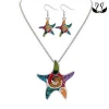 Multicolor Starfish Necklace Earring Jewelry Set In Latest Design