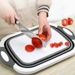 Multifunction Foldable Chopping Board Cutting Board with Storage Basket Slicing Cutting Board