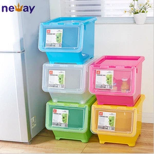 Multifunctional Plastic Household Front Open Stacked Storage Box