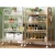 Multifunctional Trolley Shelf Living Room bedroom Metal 4-Tier Movable Folding Trolley Home Storage Kitchen Rack  With Wheel