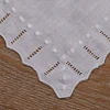 N004-6 :  White Ramie/Cotton hand embroidery Cocktail Napkins 6" X 6"- hemstitched Cloth Napkin Coasters