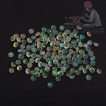 Natural Ethiopian Opal 2mm to 20mm Round Faceted Cut Multi Fire Opal Color Loose Gemstone