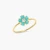 Import Natural Stone Jewelry Sets 18k Gold Plated Green Rings Wholesale Gemstone Genuine Blue Diamond Flower Ring from China