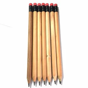 natural wood round carpenter jumbo pencils with eraser