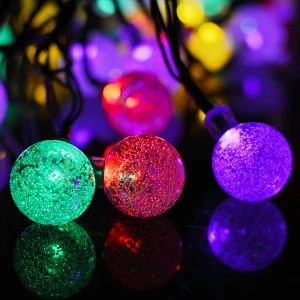 New 20/50 LEDS Crystal ball led light 5M/10M Solar Lamp Power LED String Fairy Lights Solar Garlands Garden Christmas Decor