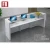 New Arrival Curved High Glossy Wood Beauty Spa Front Desk Reception Counter Modern for Salon