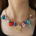 New Arrival Summer Beach Shell Necklace Personalized Charms Pendant Necklace