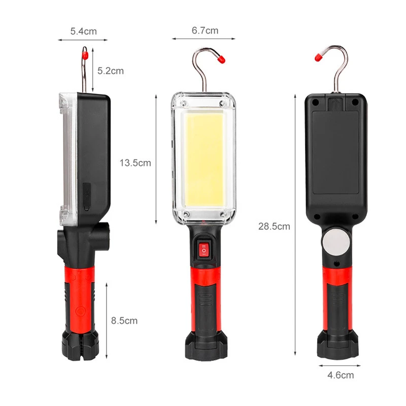 NEW COB LED Work Light USB Charging Magnetic Hook Clip Torch Light 20W Portable heavy duty work light