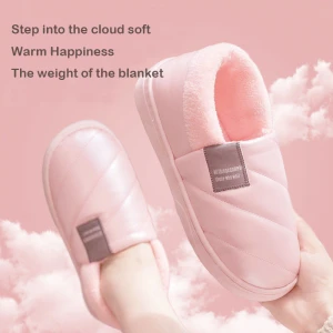 New Design Comfortable Winter Men And Women Warm Indoor House Cotton Padded Home Slippers