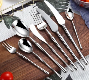 new design high quality royal style  stainless steel 18/8 luxury cutlery dinnerware set