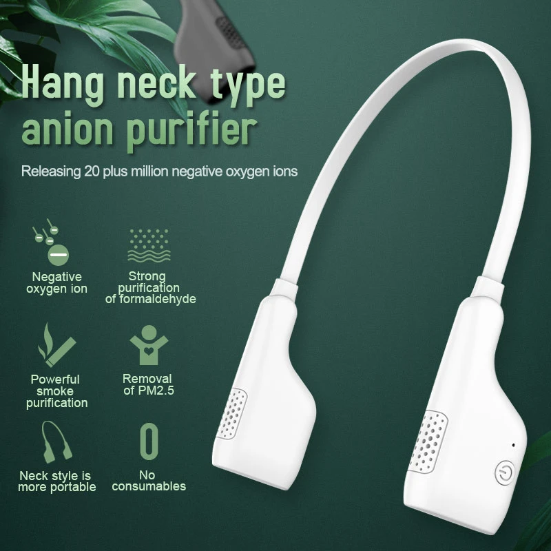 New Design Negative Ion Mini Ionic Neck Air Cleaner Ionizer Purifiers Small Portable Wearable Personal Necklace Air Purifier