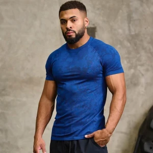 New Fashion Men Camouflage T-shirt O Neck Short Sleeves Quick Drying Skin Friendly Breathable Casual Gym Tops T-shirt