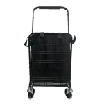 New foldable storage box portable luggage supermarket cart folding shopping trolley