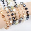 New Iridescent statement crystal necklace Clear Crystal Beads Natural Gem Round Loose Beads necklace crystal