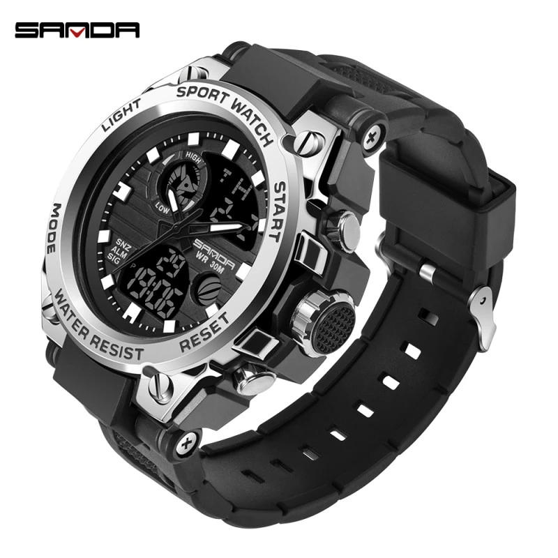 New SANDA 739 Sports Men&#x27;s Watches Top Brand Luxury Military Quartz Watch Men Waterproof S Shock Clock relogio masculino
