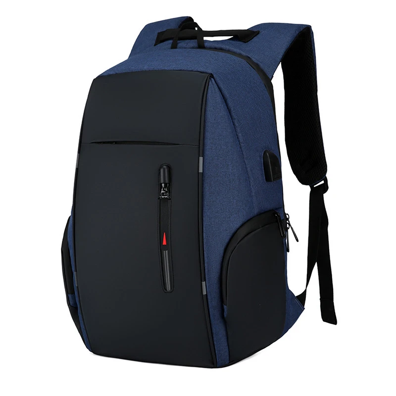 New style factory direct selling usb charging men laptop backpack black waterproof backpack with usb charger