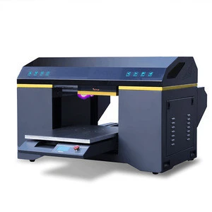 New updated A2+ Alpha-Jet led flatbed uv printer with 3pc Dx10 print heads