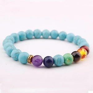 New Yoga 7 Chakra Healing Natural Stone Beads Bracelet For Ladies Accessories
