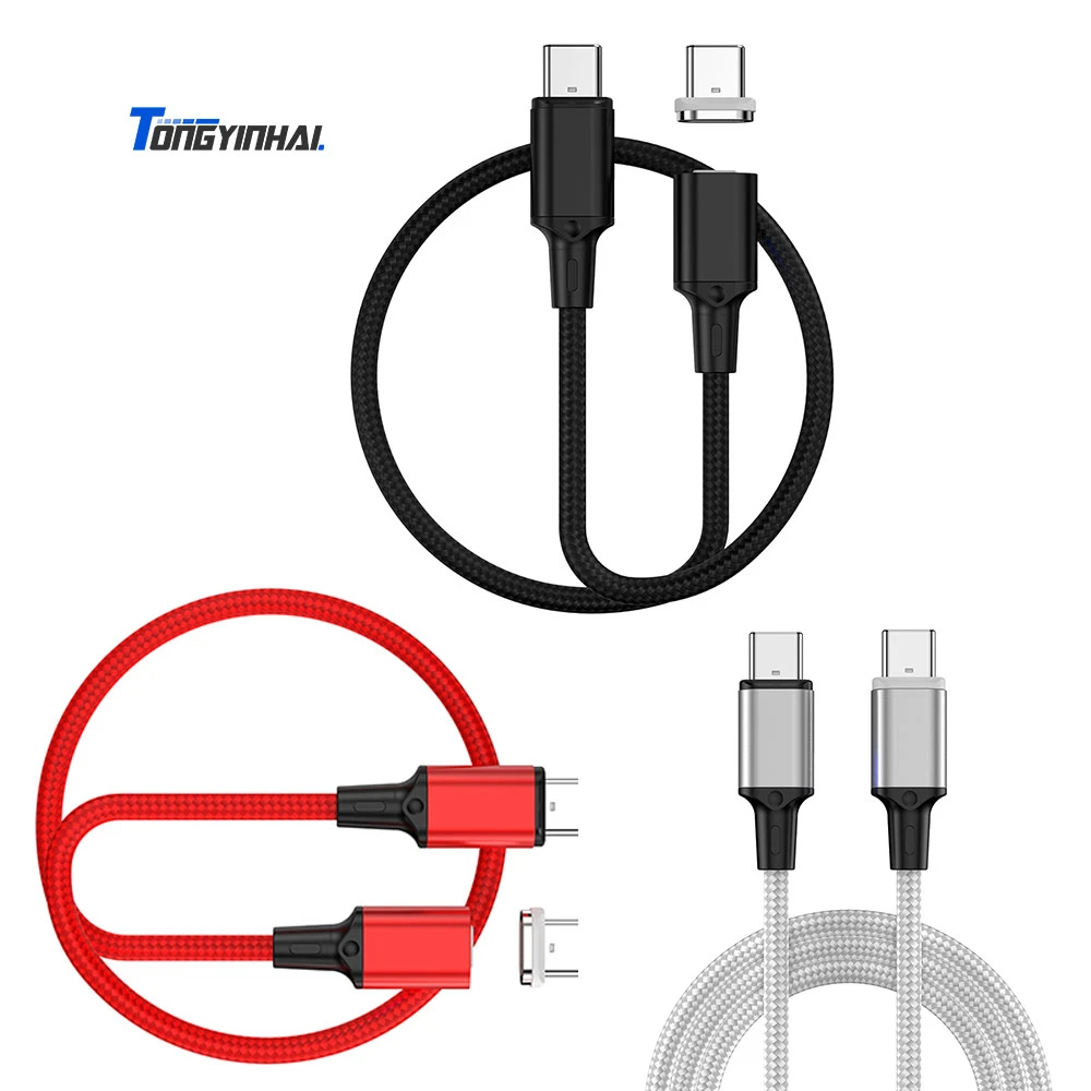 Newest PD 100W Fast Charge magnetic Data Cable  Type c To Type-C PD USB-C Charger Cable